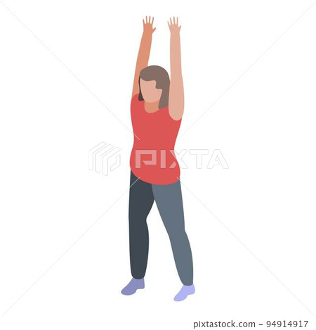 Morning exercise icon. Isometric of morning exercise vector icon for web design isolated on white background Morning exercise icon. Isometric of morning exercise vector icon for web design isolated on white background 94914917