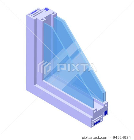 Soundproof window icon. Isometric of soundproof window vector icon for web design isolated on white background Soundproof window icon. Isometric of soundproof window vector icon for web design isolated on white background 94914924