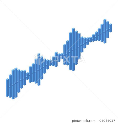 Soundproofing wave icon. Isometric of soundproofing wave vector icon for web design isolated on white background 94914937