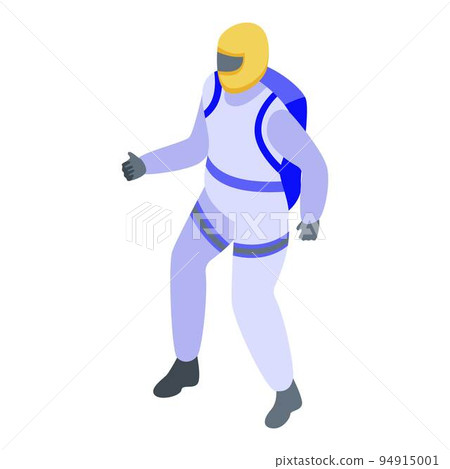 Skydiver icon. Isometric of skydiver vector icon for web design isolated on white background Skydiver icon. Isometric of skydiver vector icon for web design isolated on white background 94915001