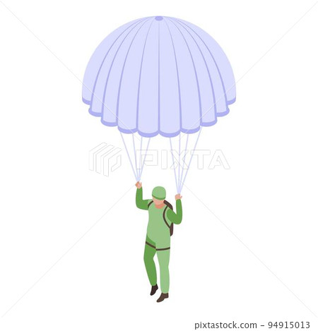 Parachuting icon. Isometric of parachuting vector icon for web design isolated on white background 94915013