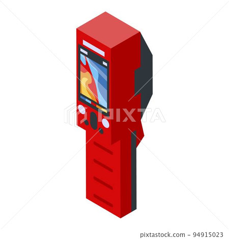 Red thermal imager icon. Isometric of red thermal imager vector icon for web design isolated on white background 94915023