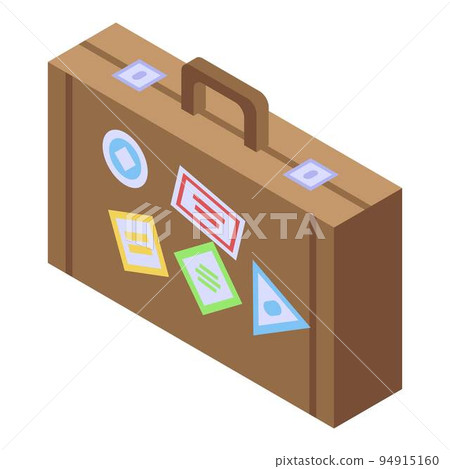 Hitchhiking suitcase icon. Isometric of hitchhiking suitcase vector icon for web design isolated on white background 94915160