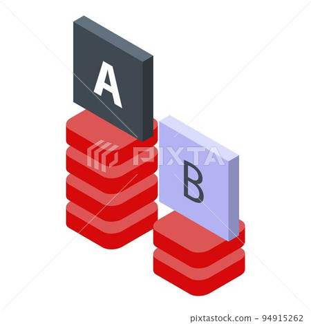 Testing software graph bars icon. Isometric of testing software graph bars vector icon for web design isolated on white background 94915262