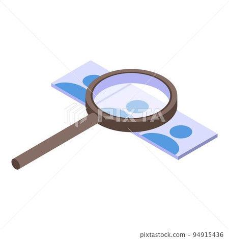 Headhunter magnifier cv icon. Isometric of headhunter magnifier cv vector icon for web design isolated on white background 94915436