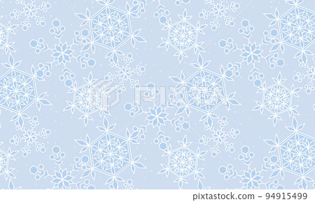 雪花無縫圖案背景材料（銀灰色） 94915499