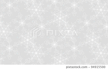 雪花無縫圖案背景材料(銀灰色) 雪花無縫圖案背景材料(銀灰色) 94915500