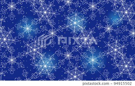 Snowflake seamless pattern background material (blue light) Snowflake seamless pattern background material (blue light) 94915502