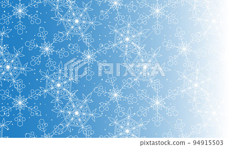 Snowflake seamless pattern background material (blue gradation) Snowflake seamless pattern background material (blue gradation) 94915503