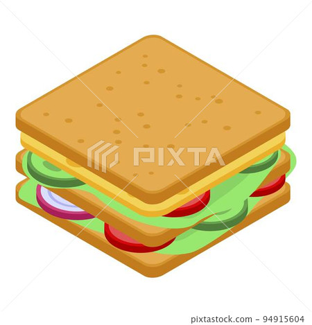 School sandwich icon. Isometric of school sandwich vector icon for web design isolated on white background 94915604