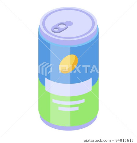 Energy drink tin icon. Isometric of energy drink tin vector icon for web design isolated on white background 94915615