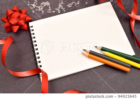 sketchbook and ribbon sketchbook and ribbon 94915645