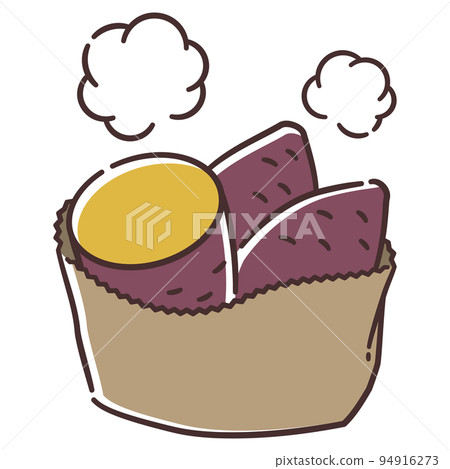 Fluffy baked sweet potato in a paper bag 94916273