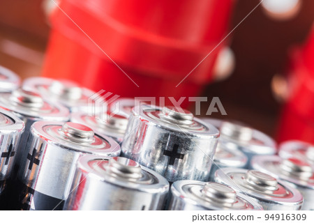 Group of AA alkaline power batteries Group of AA alkaline power batteries 94916309