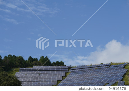 row of solar panels 94916876