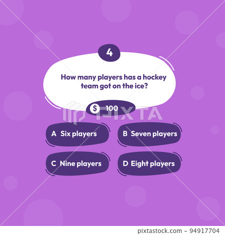 Quiz test lottery millionaire menu template. Quiz game frame. Window with questions. Flat vector illustration Quiz test lottery millionaire menu template. Quiz game frame. Window with questions. Flat vector illustration 94917704