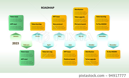 Roadmap with colored arrows and sections with shadows on light background. Infographic timeline template for business presentation. Vector. Roadmap with colored arrows and sections with shadows on light background. Infographic timeline template for business presentation. Vector. 94917777