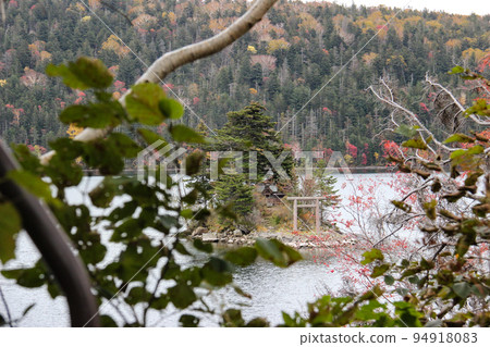 Autumn forest and lake Autumn forest and lake 94918083