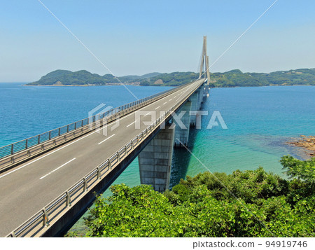 從高島上方鳥瞰高島肥前橋 94919746