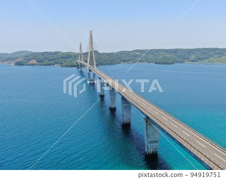 從高島上方鳥瞰高島肥前橋 94919751