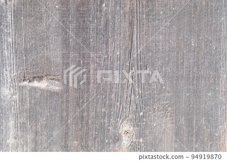 Aged board. Wooden texture. Light background. Grunge gray surface with scratches and damages copy space for text logo. 94919870