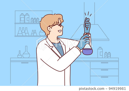 Male scientist make experiments in lab Male scientist make experiments in lab 94919981