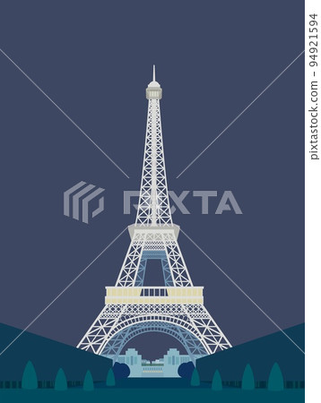 Eiffel Tower tour eiffel Paris night view 94921594