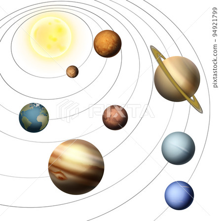 Planets of Our Solar System Illustration Planets of Our Solar System Illustration 94921799