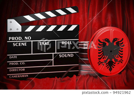 Movie Film Reel. 3d rendered image, Stock image