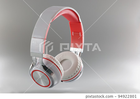 Gray bluetooth wireless headphones, close-up Gray bluetooth wireless headphones, close-up 94922801