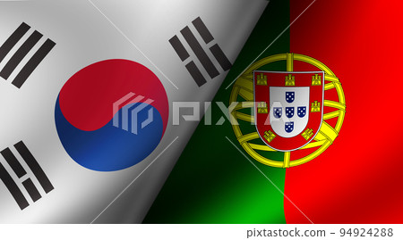 2022 Qatar World Cup / Group League Match Card Illustration (Korea VS Portugal) 94924288