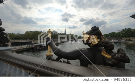 Eiffel Tower seen from Alexander III Bridge, Paris Eiffel Tower seen from Alexander III Bridge, Paris 94926335