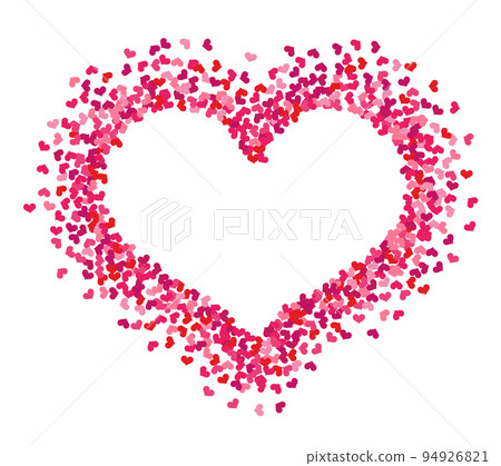 Love greeting banner. Heart confetti red and pink wedding copy space background. Romantic wallpaper. Bright Valentines day party invitation card template. Heart shape frame for text Love greeting banner. Heart confetti red and pink wedding copy space background. Romantic wallpaper. Bright Valentines day party invitation card template. Heart shape frame for text 94926821