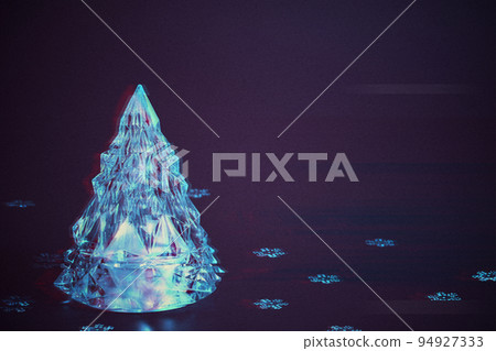 Cyber Xmas Motion Glitch interlaced Distorted textured futuristic background 94927333