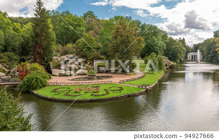 A park . Beautiful summer nature. Sofiyivka Uman A park . Beautiful summer nature. Sofiyivka Uman 94927666