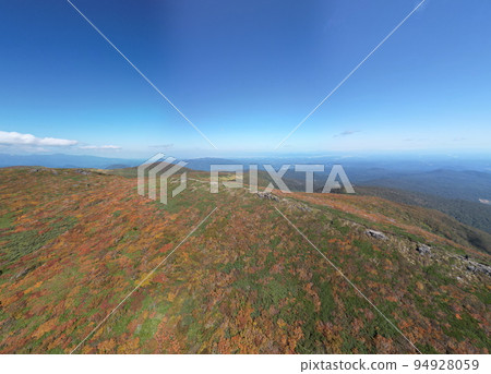 Aerial view of Mt. Kurikoma in fine weather Aerial view of Mt. Kurikoma in fine weather 94928059