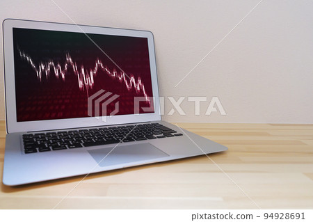 Chart image of stock price plummeting Chart image of stock price plummeting 94928691