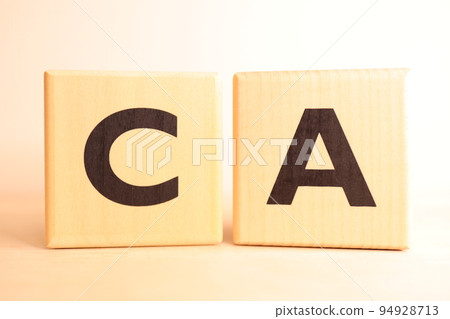 Image of CA (letter/alphabet text) 94928713