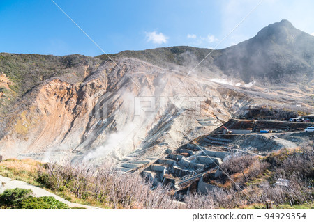神奈川縣足柄下區大涌谷蒸汽箱根纜車箱根登山鐵道箱根町的景色 神奈川縣足柄下區大涌谷蒸汽箱根纜車箱根登山鐵道箱根町的景色 94929354