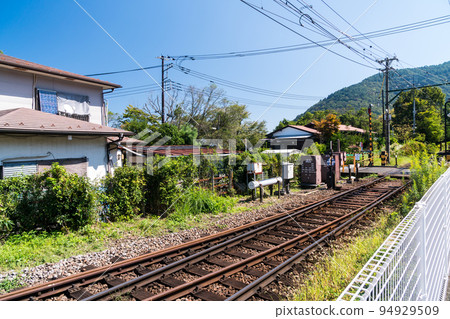 Near Chokoku-no-Mori Station, Hakone Tozan Train, Hakone Tozan Railway, Clear Autumn Blue Sky, Hakone-machi, Ashigarashimo-gun, Kanagawa Prefecture Near Chokoku-no-Mori Station, Hakone Tozan Train, Hakone Tozan Railway, Clear Autumn Blue Sky, Hakone-machi, Ashigarashimo-gun, Kanagawa Prefecture 94929509