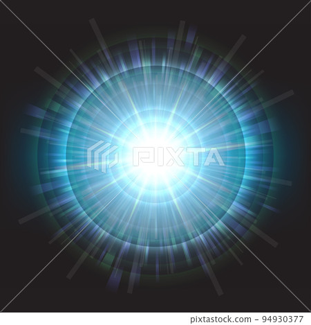 Blue explosion on dark background 94930377