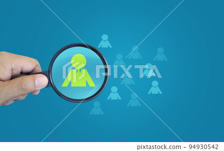 Human resource management and recruiting and hiring concepts. Find a leader, find a team 94930542