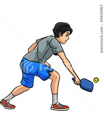 Pickleball Cartoon Colored Clipart Illustration 94930967
