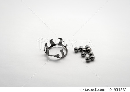 Worn bicycle bearing. Worn bicycle bearing. 94931881