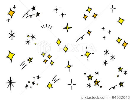 手寫的閃光套裝彩色 94932043