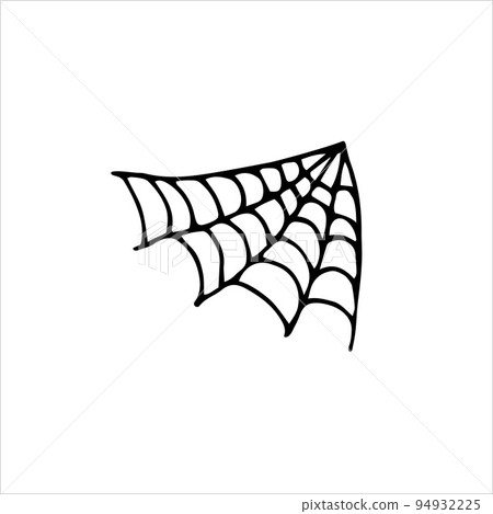 Doodle spider web angle element Doodle spider web angle element 94932225