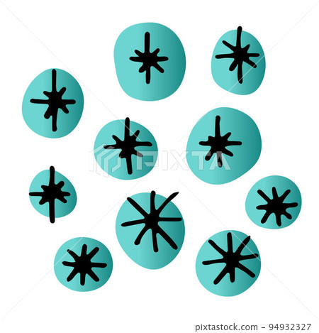 Line doodle Space set. Hand drawn snow Line doodle Space set. Hand drawn snow 94932327