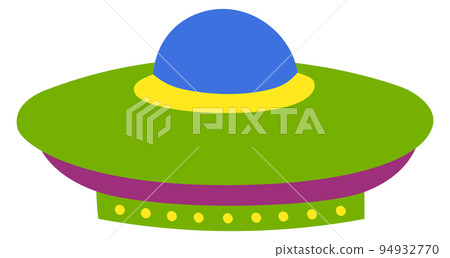 Alien spaceship icon. Green ufo. Space exploration symbol 94932770