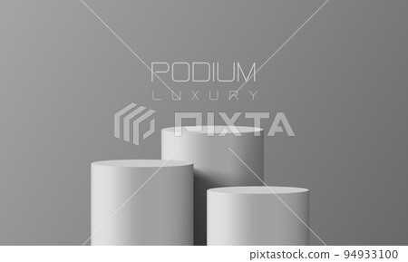 Abstract white podium empty room 3d shape design for product display presentation studio concept minimal wall scene vector 94933100
