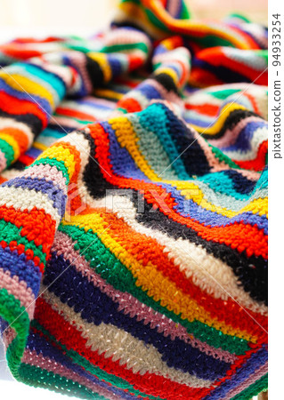 Colorful knit patterns and textures 94933254